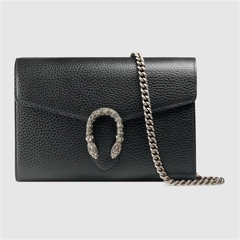 gucci dionysus black leather bag